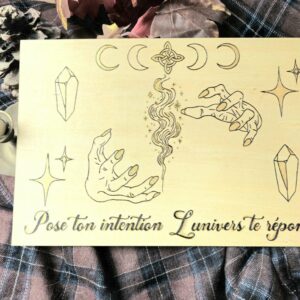 Planche décorative pyrogravée - Manifeste tes Intentions✨